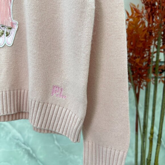 Polo Ralph Lauren Pink Sweater withBear Design - Picture 4 of 6